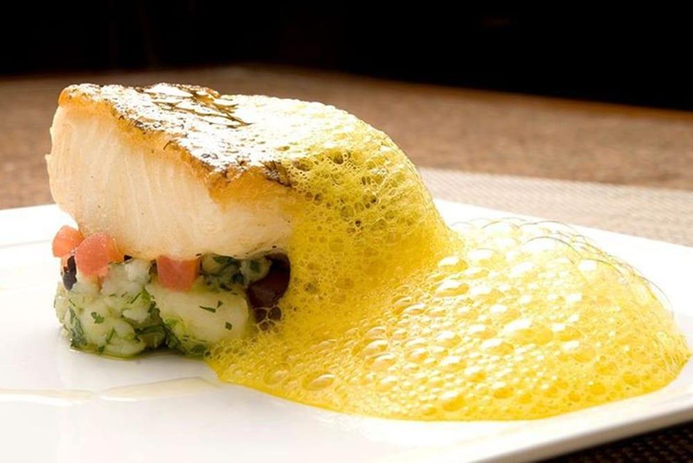Doubletree By Hilton Doha Old Town Hotel Exterior photo A fish dish prepared with a foam sauce